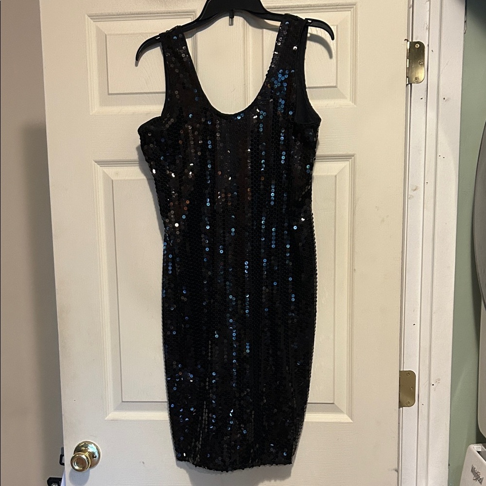 Victoria Stephens Black Sequined Dress Size 16